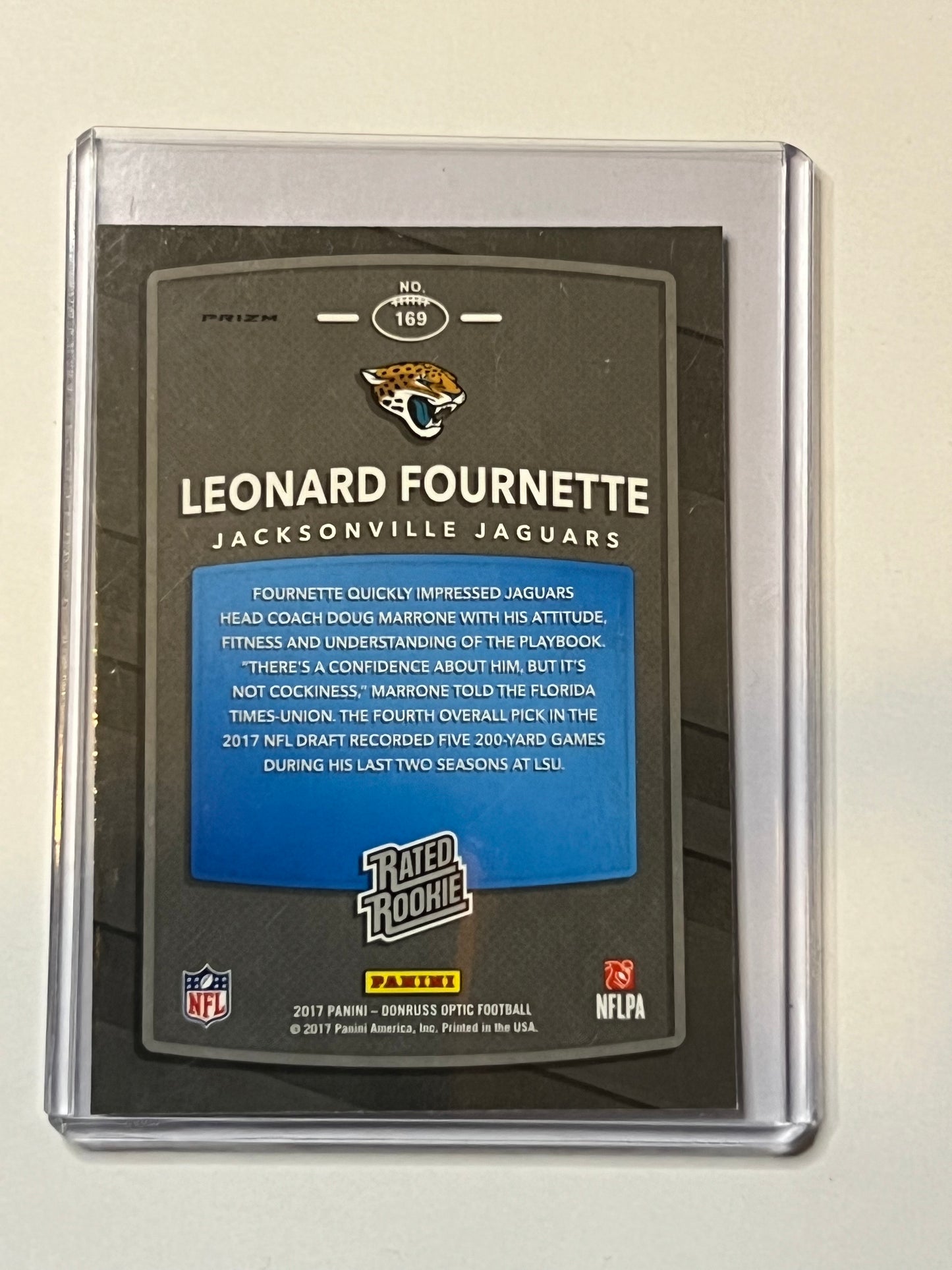 Leonard Fournette RATED ROOKIE OPTIC DONRUSS