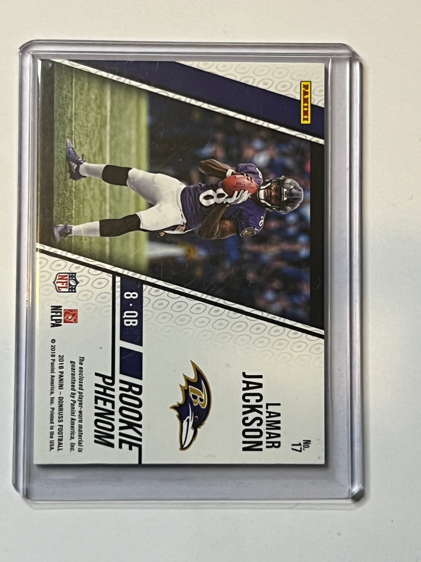 2018 PANINI DONRUSS ROOKIE PHENOM JERSEYS #17 Lamar Jackson