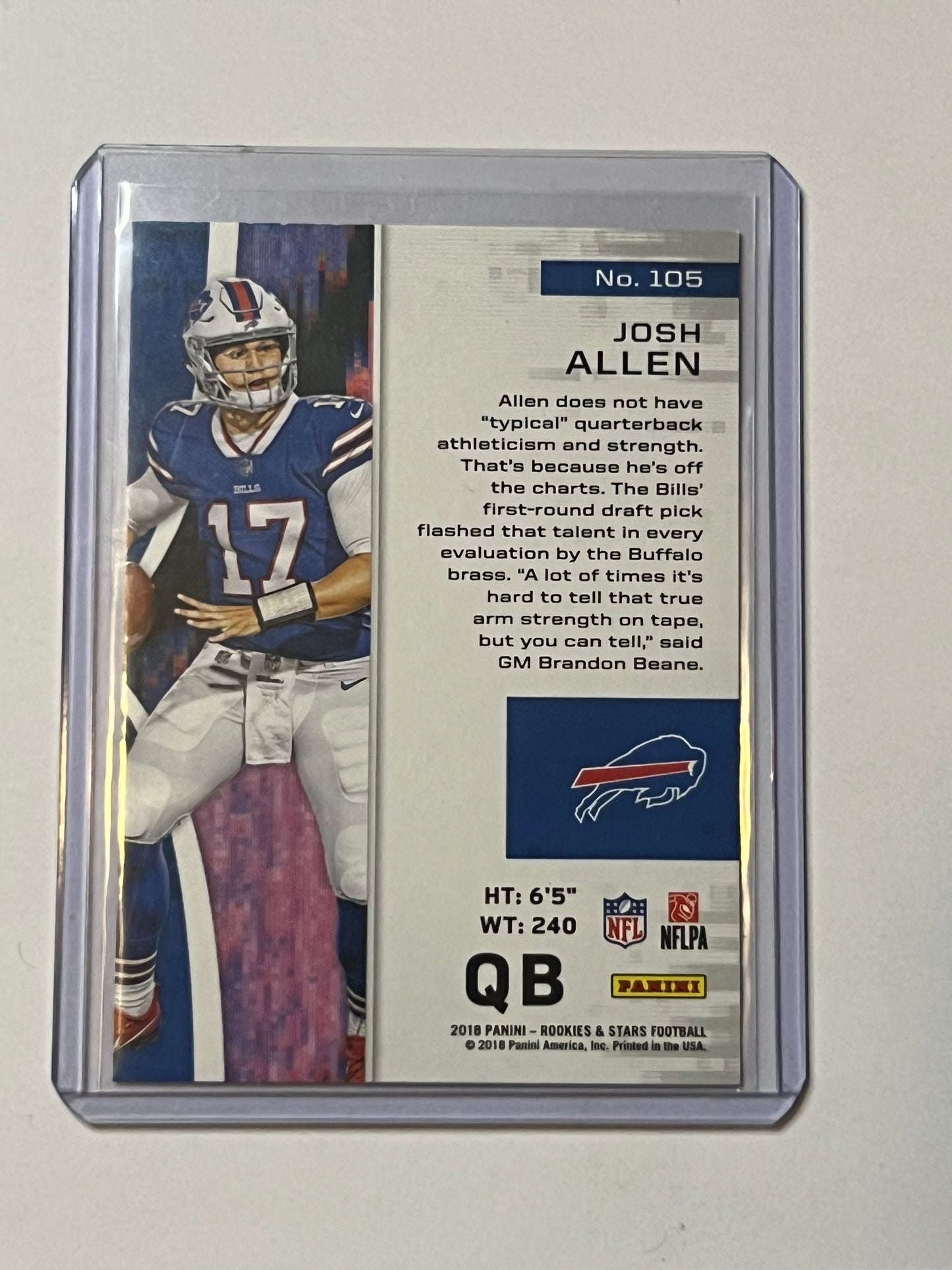 2018 PANINI ROOKIE AND STARS Josh Allen #105