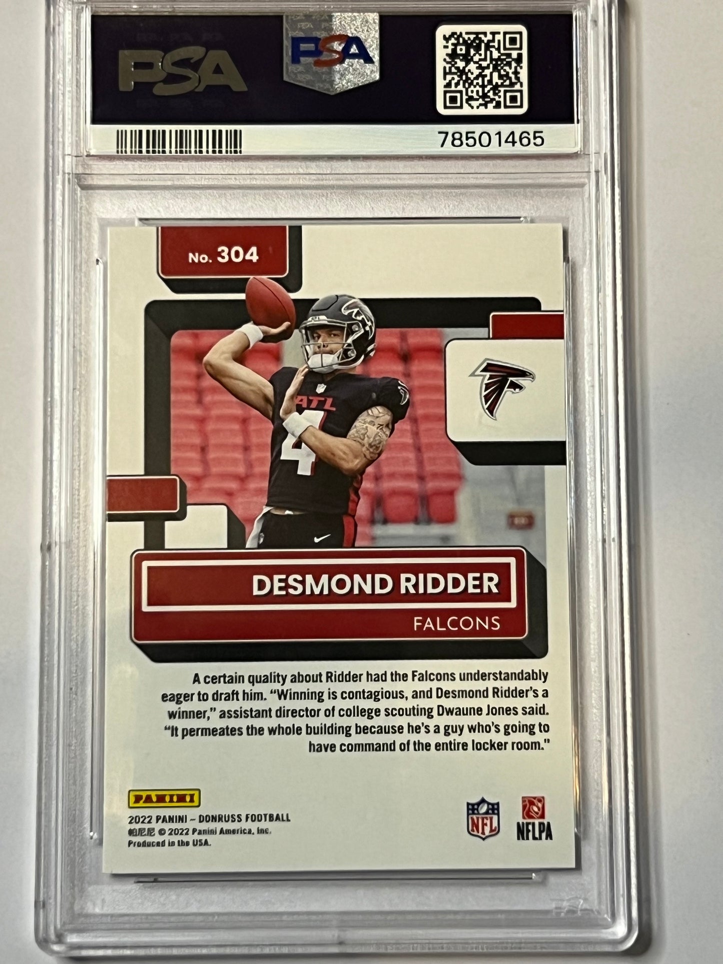 2022 DONRUSS Desmond Ridder RATED ROOKIE