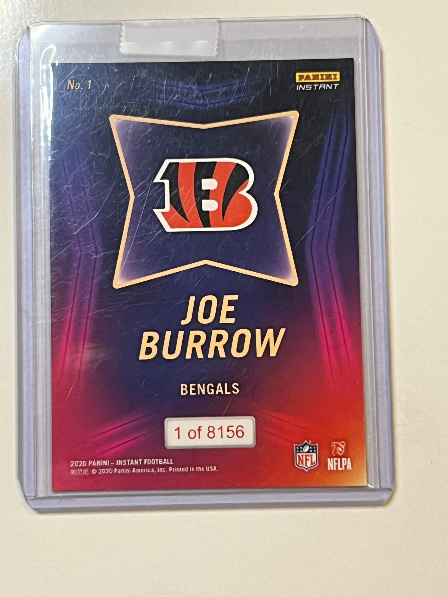 2020 #1 pick PANINI INSTANT DRAFT Joe Burrow BENGALS