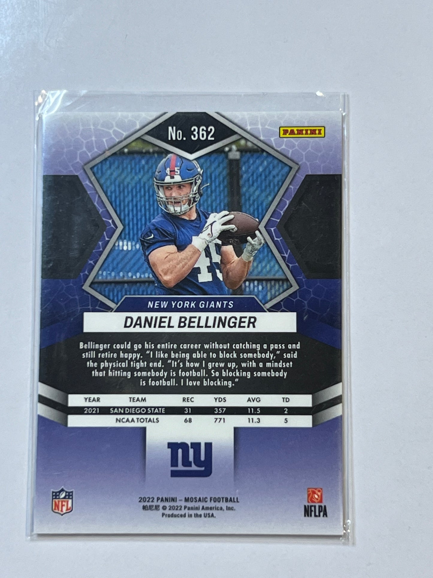 Saquan Barkley 2021 PANINI MOSAIC and Evan Neal, Daniel Bellinger 2021 ROOKIE MOSAICS