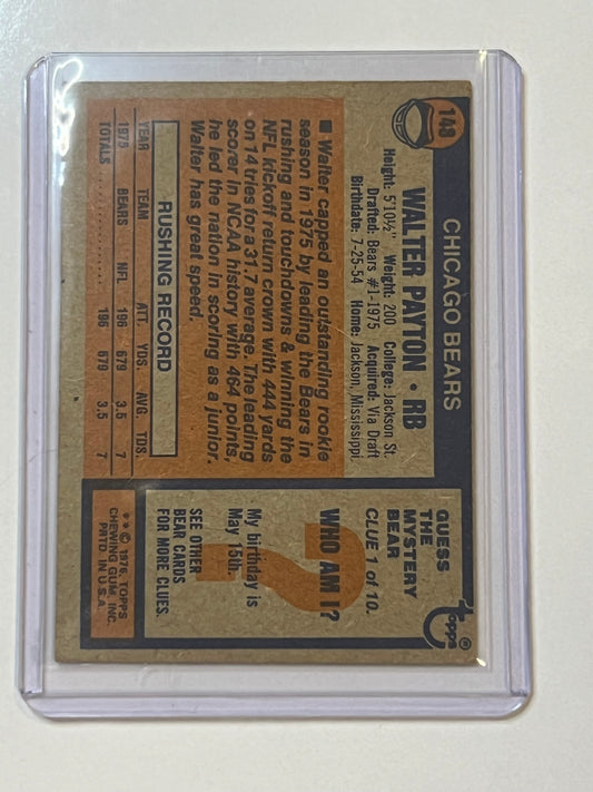 1975 TOPPS Walter Payton CHICAGO BEARS ROOKIE CARD