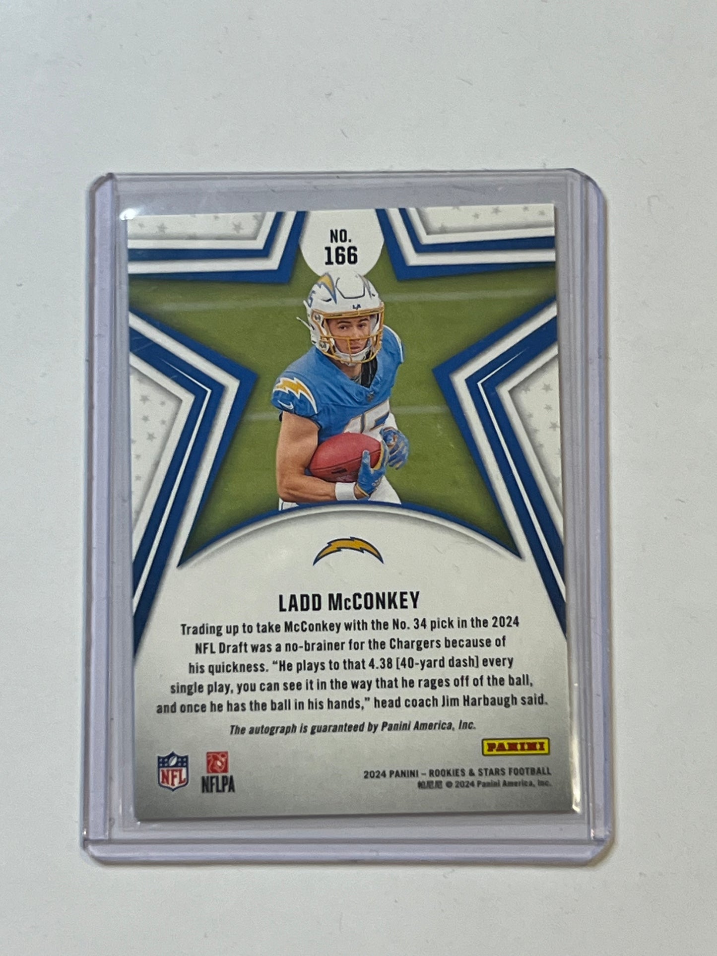 2024 ROOKIES AND STARS AUTO Ladd McConkey LOS ANGELES CHARGERS