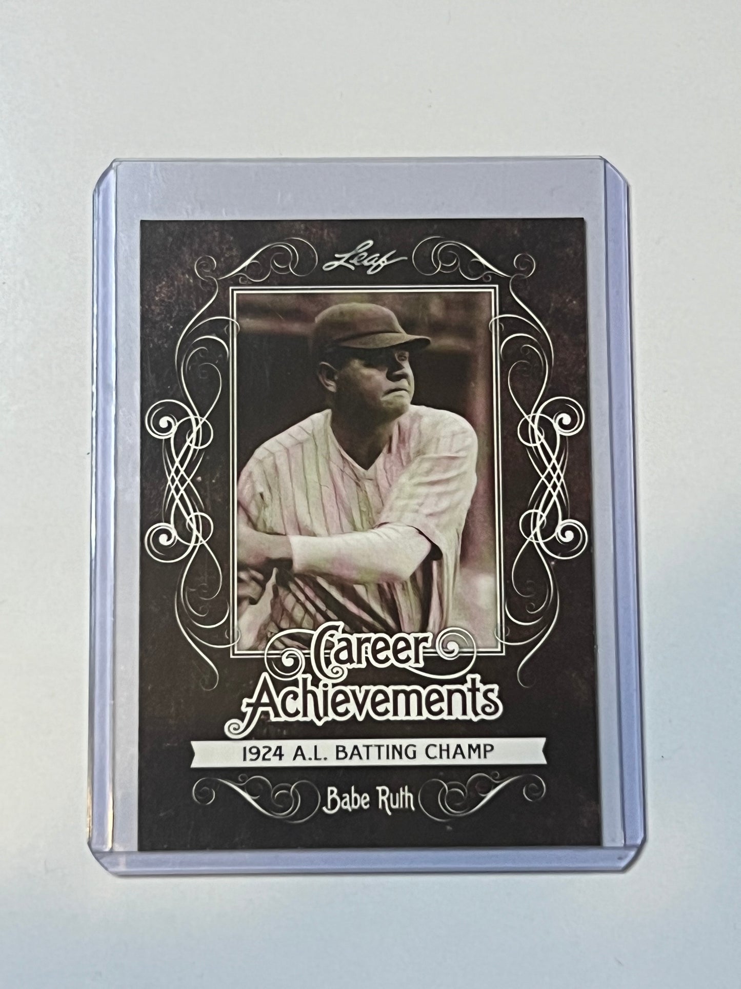 2016 LEAF Babe Ruth CAREER ACHIEVEMENTS CA-06 1924 A.L. BATTING CHAMP