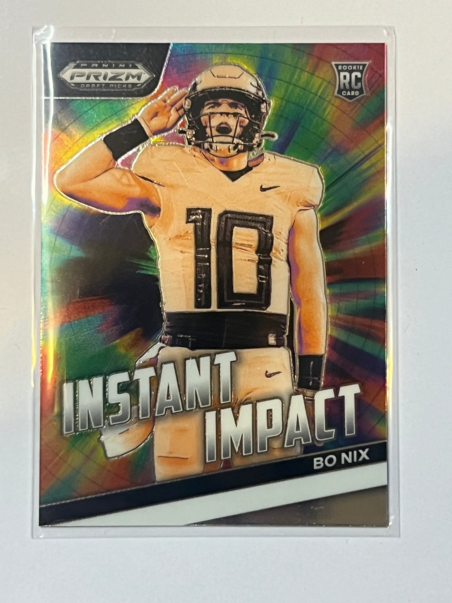 2024 PANINI PRIZM DRAFT PICKS INSTANT IMPACT Bo Nix II-BN ROOKIE CARD