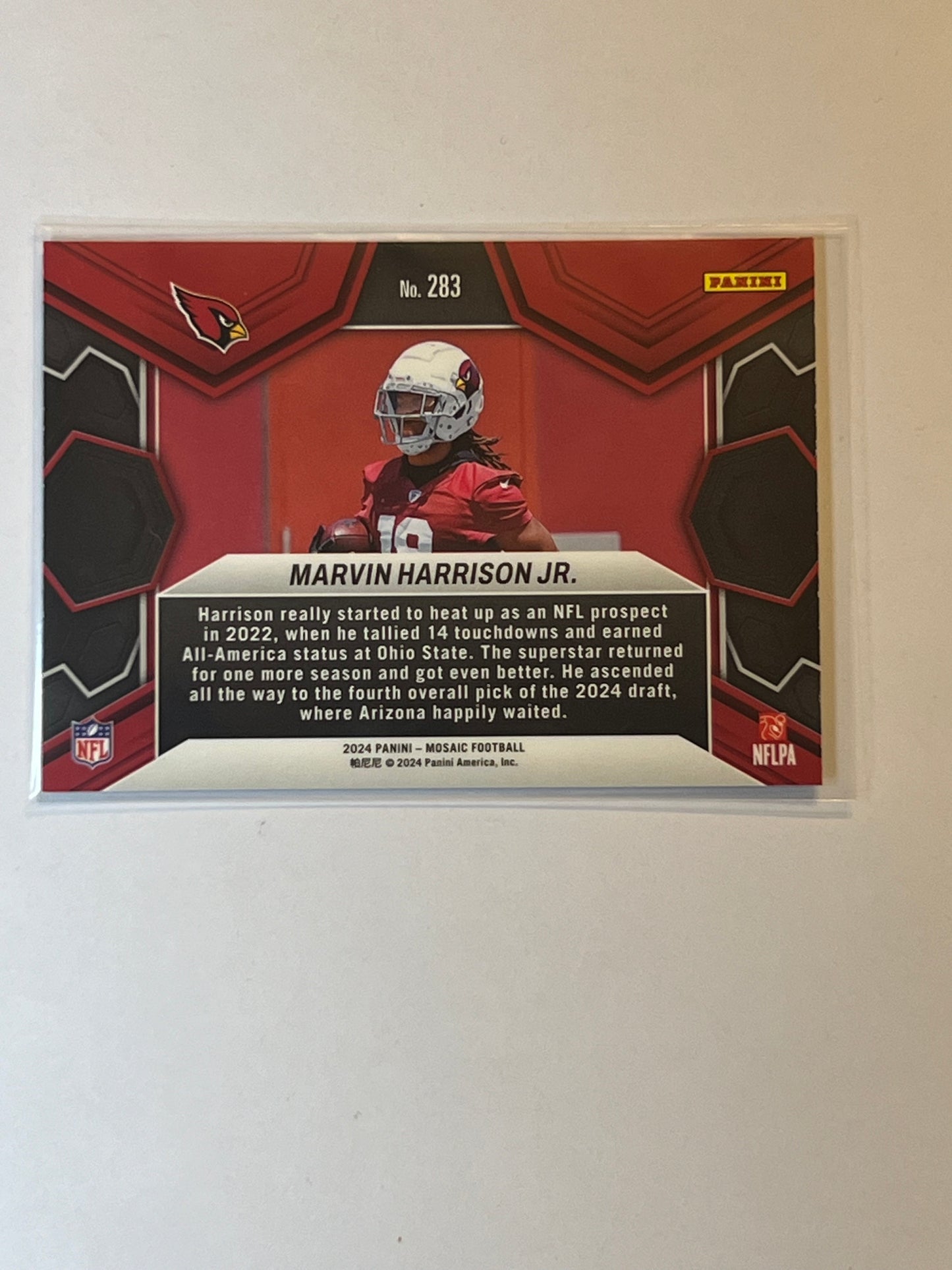 2024 PANINI MOSAIC FOOTBALL DEBUT Marvin Harrison Jr. #283 ARIZONA CARDINALS
