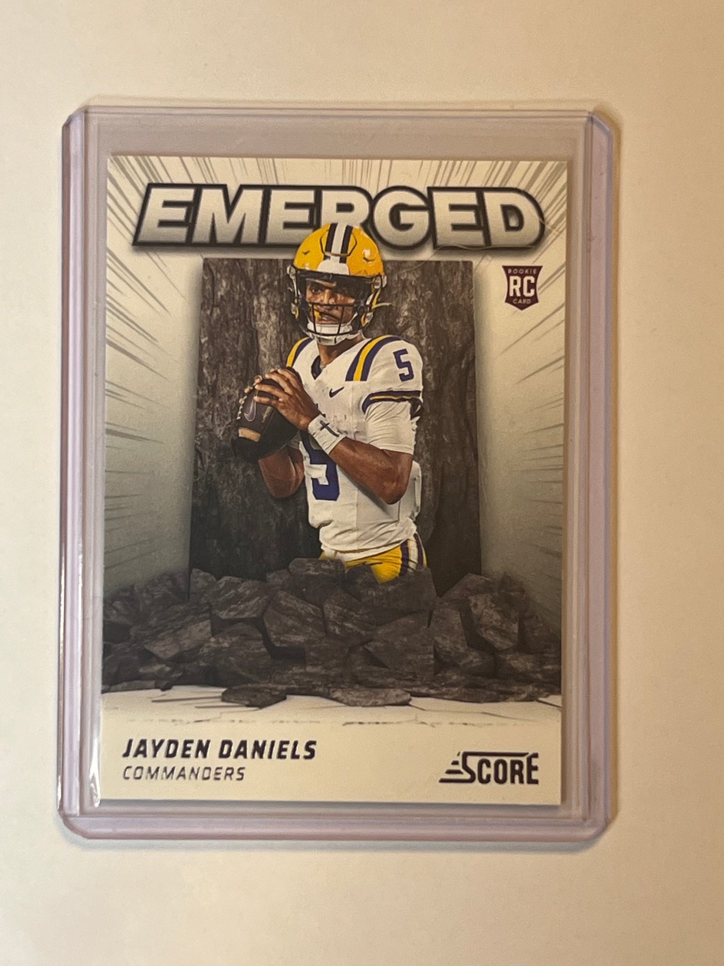 2024 SCORE EMERGED Jayden Daniels #EM-JDS ROOKIE CARD WASHINGTON COMMANDERS