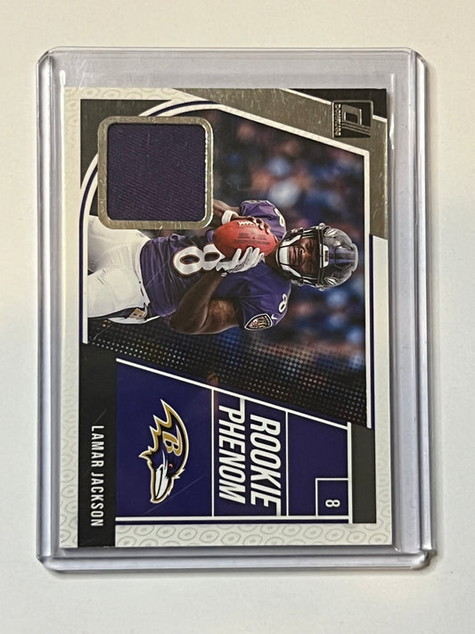2018 PANINI DONRUSS ROOKIE PHENOM JERSEYS #17 Lamar Jackson