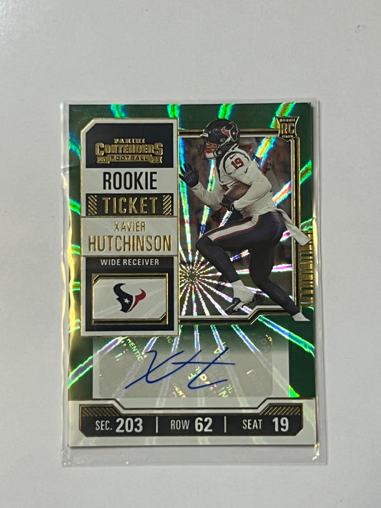 PANINI CONTENDERS 2023 ROOKIE TICKET Xavier Hutchinson SIGNED
