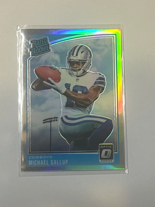 Michael Gallup 2018 DONRUSS OPTIC RATED ROOKIE CARD SLIVER