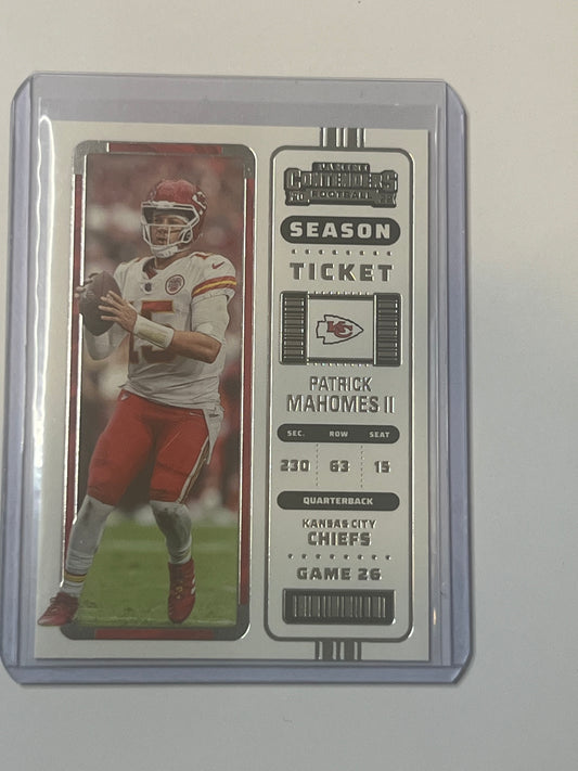 Patrick Mahomes II 2022 PANINI CONTENDERS SEASON TICKET #58