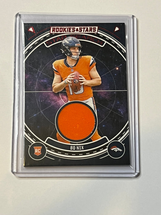 2024 PANINI ROOKIES & STARS Bo Nix STAR SEARCH RED FOIL RELIC