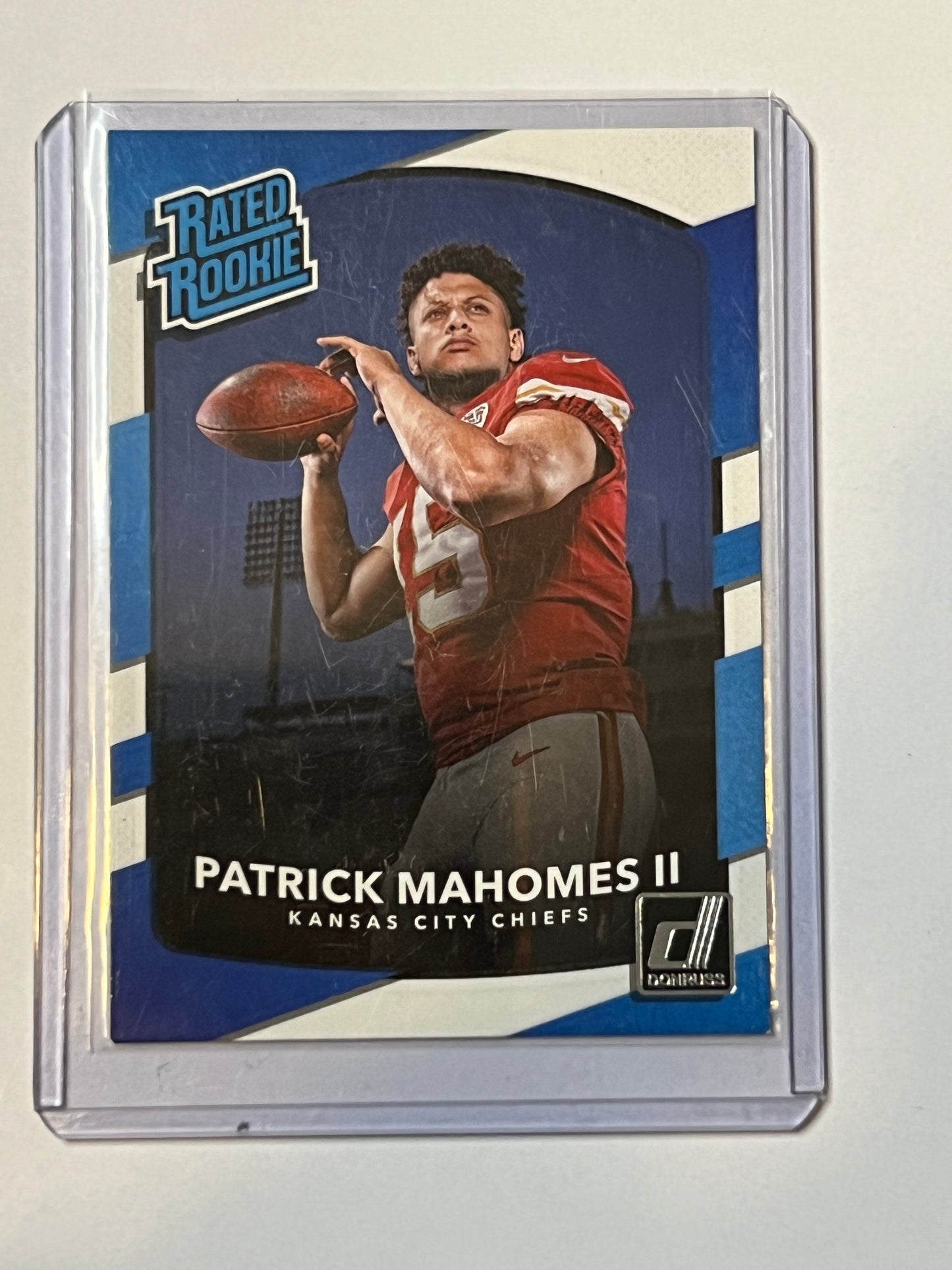 2017 DONRUSS #327 Patrick Mahomes II KANSAS CITY CHIEFS RATED ROOKIE FOOTBALL CARD