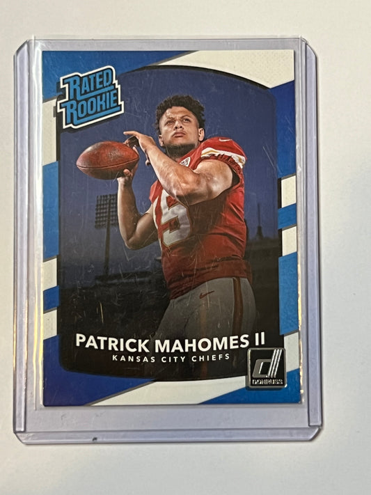 2017 DONRUSS #327 Patrick Mahomes II KANSAS CITY CHIEFS RATED ROOKIE FOOTBALL CARD