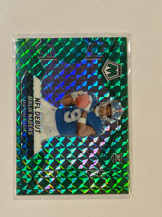 Malik Nabers 2024 MOSAIC #284 RC GREEN MOSAIC NFL DEUT CARD GIANTS ROOKIE