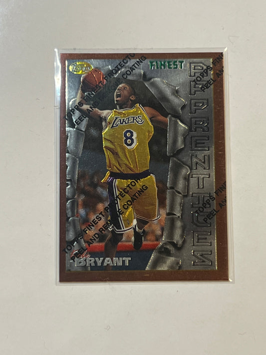 1996 LAKERS Kobe Bryant TOPPS FINEST #74 ROOKIE CARD