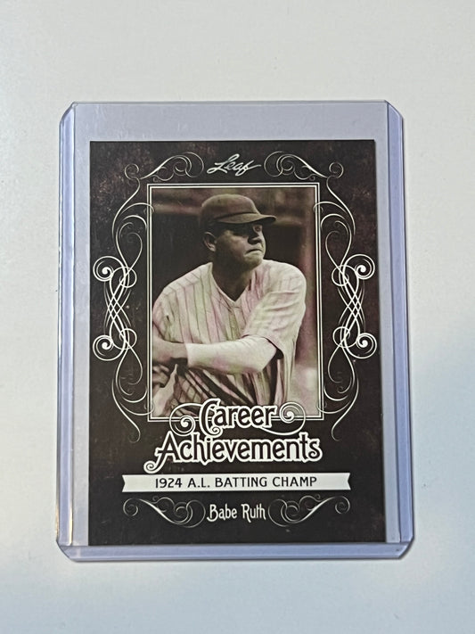2016 LEAF Babe Ruth CAREER ACHIEVEMENTS CA-06 1924 A.L. BATTING CHAMP