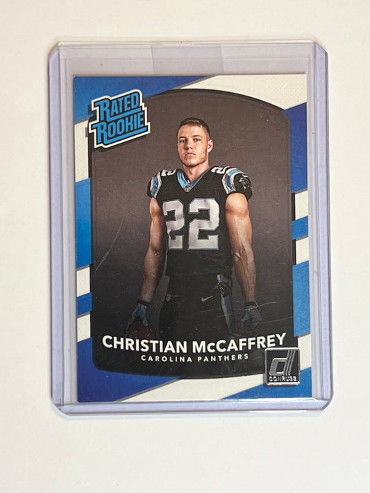 2017 Christian McCaffrey DONRUSS RATED ROOKIE CARD #318