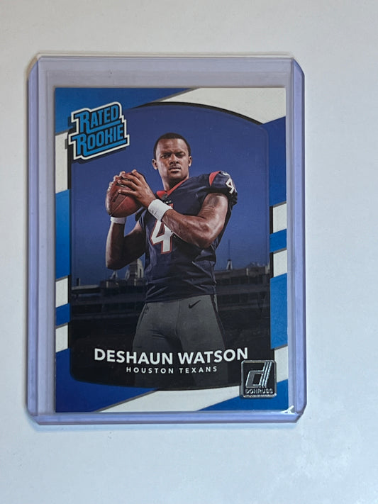 2017 DeShaun Watson PANINI DONRUSS RATED ROOKIE CARD #345 HOUSTON TEXANS