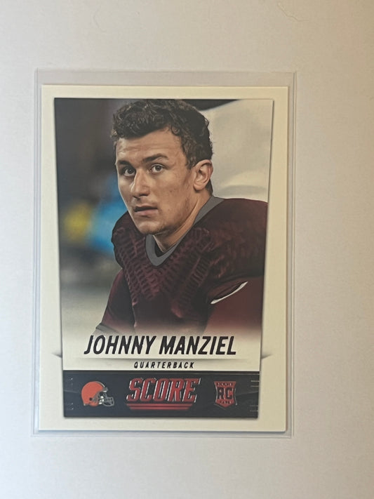 2014 SCORE 387a Johnny Manziel ROOKIE CARD CLEVELAND BROWNS FOOTBALL CARD