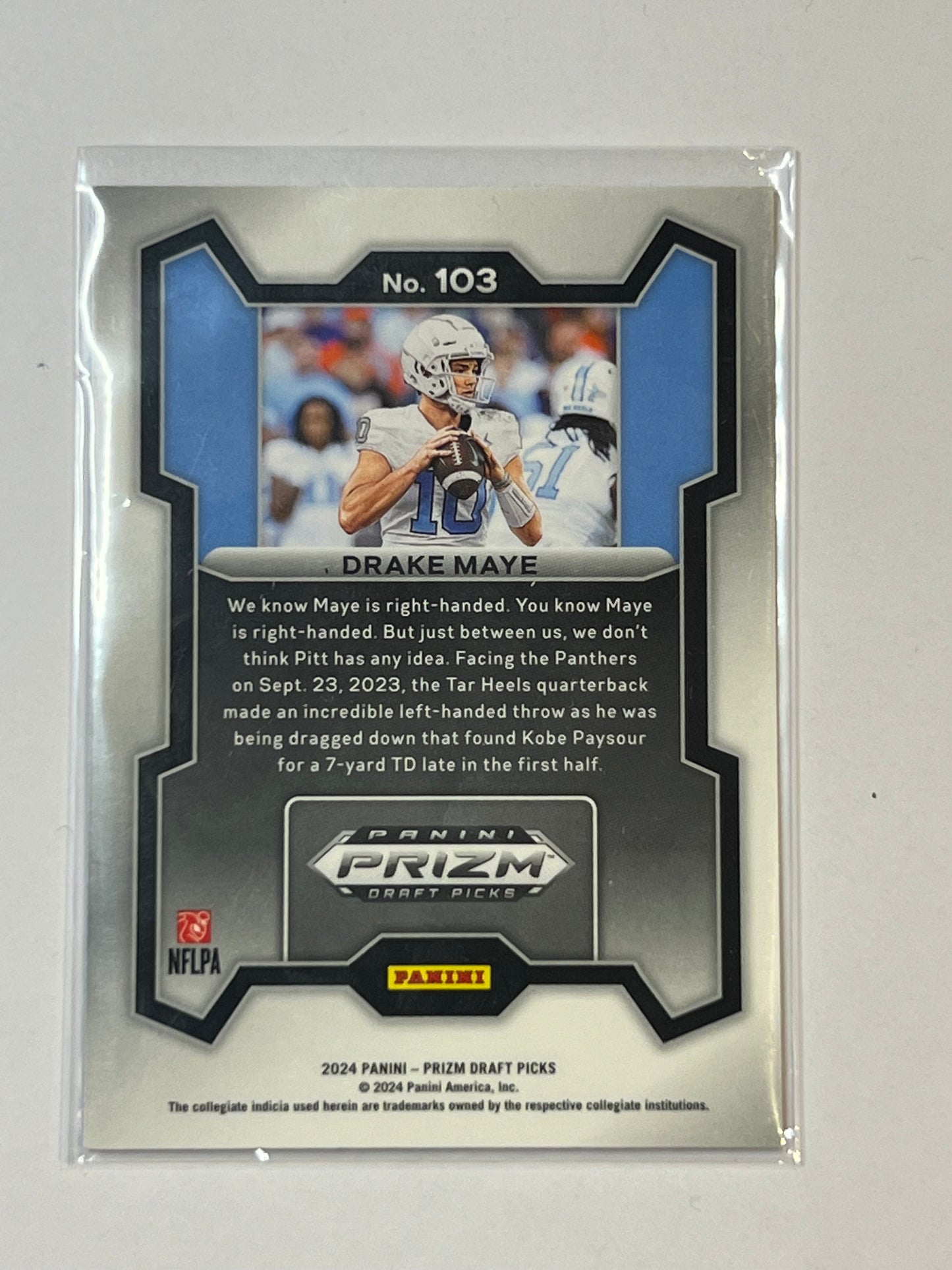 2024 PANINI PRIZM DRAFT PICKS Drake Maye ROOKIE CARD SILVER #103
