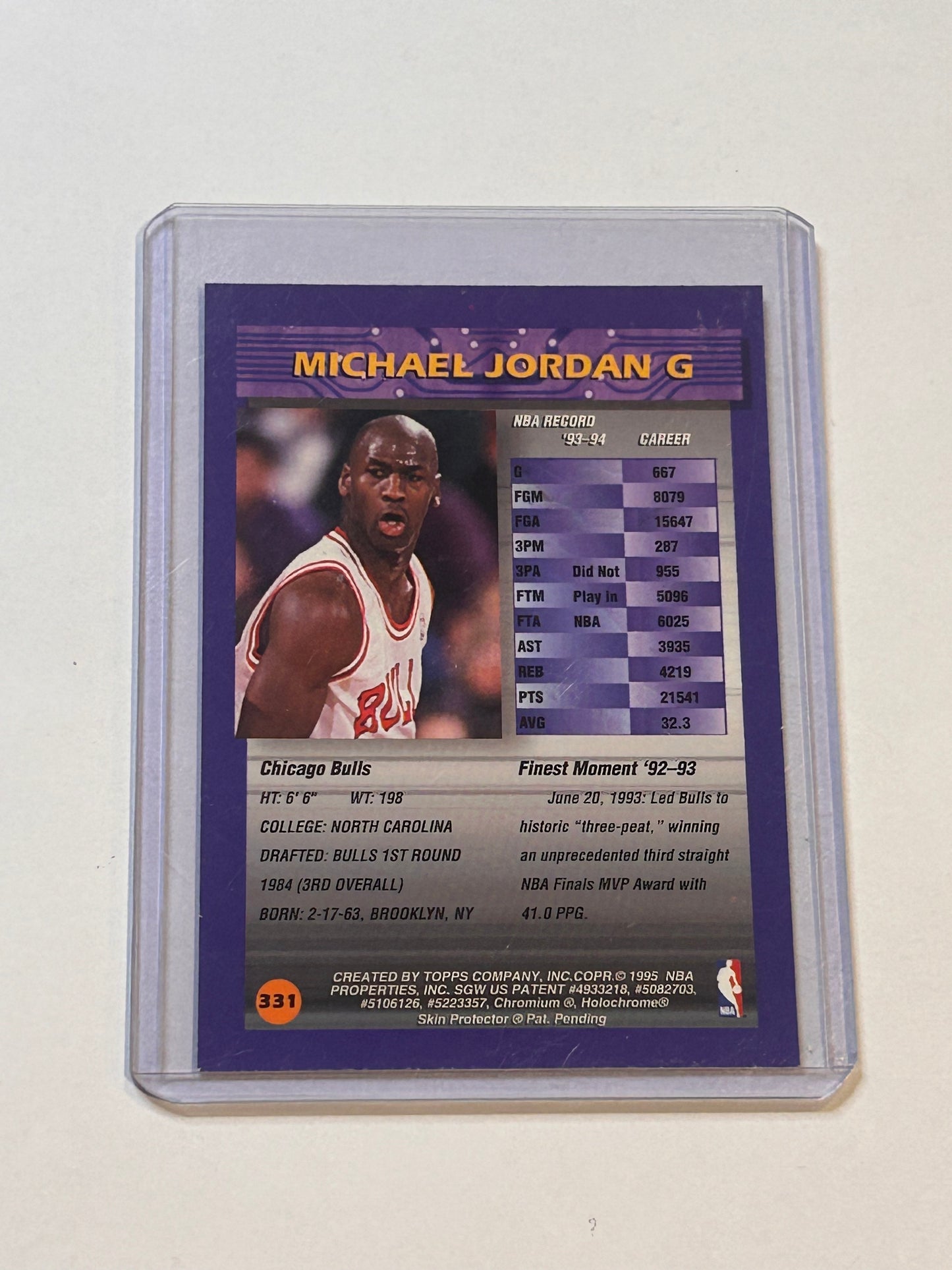 1994-95 TOPPS FINEST REFRACTOR Michael Jordan
