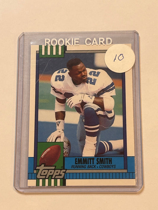 1990 TOPPS Emmitt Smith 27t DALLAS COWBOYS ROOKIE CARD