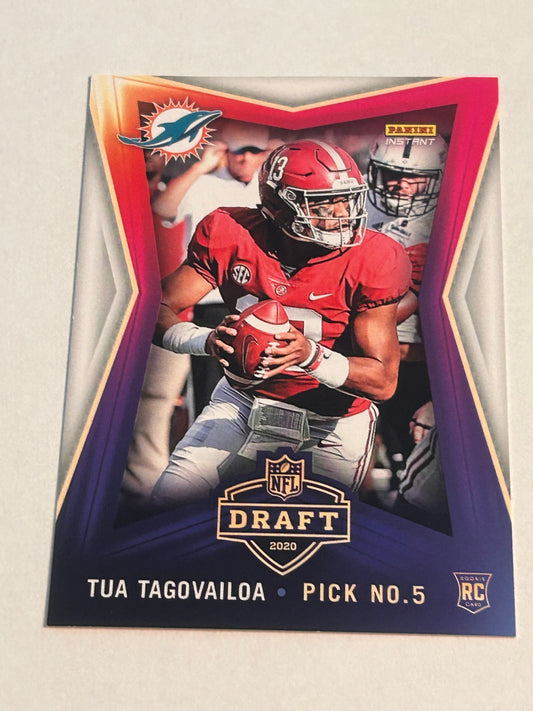 2020 PANINI INSTANT DRAFT NIGHT #2 Tua Tagovailoa MIAMI DOLPHINS ROOKIE CARD