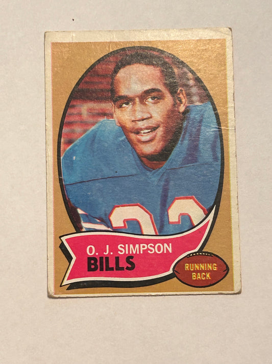 1970 TOPPS FOOTBALL O.J Simpson ROOKIE CARD #90 MINT