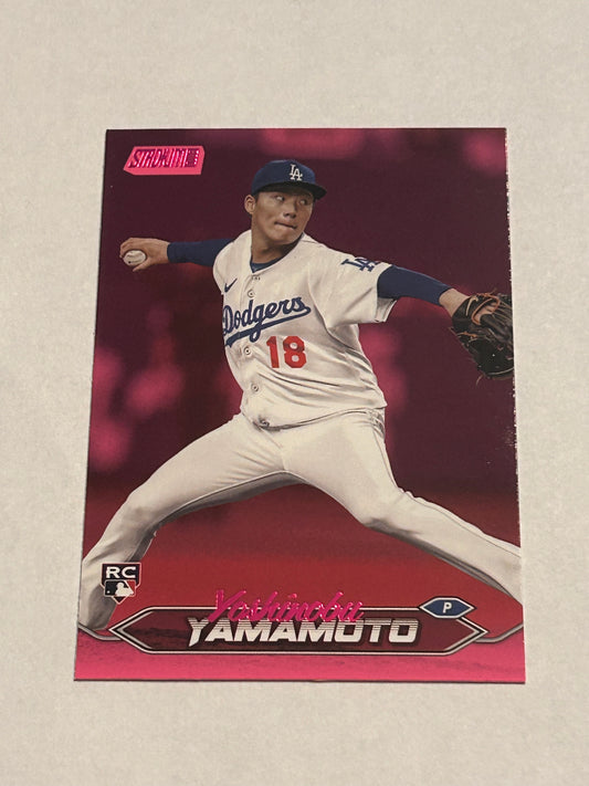 2024 TOPPS STADIUM CLUB Yoshinobu Yamamoto ROOKIE CARD PINK FOIL PARALLEL #114