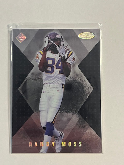 1998 COLLECTOR’S EDGE MASTERS Randy Moss ROOKIE CARD S186 MINNESOTA VIKINGS (OUT OF 3000)